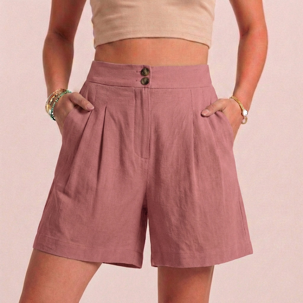Women's Paperbag Waist Shorts Tailored Pockets