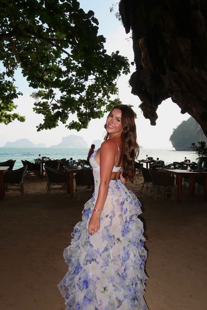 Women's Lace Maxi Dress Floral Garden Wedding Guest