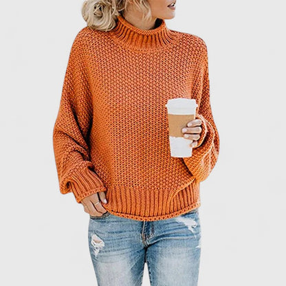 Raina | Classy Textured Knit Turtleneck Sweater