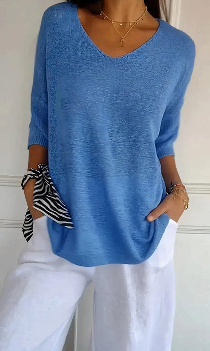 Women's Knitted V-Neck