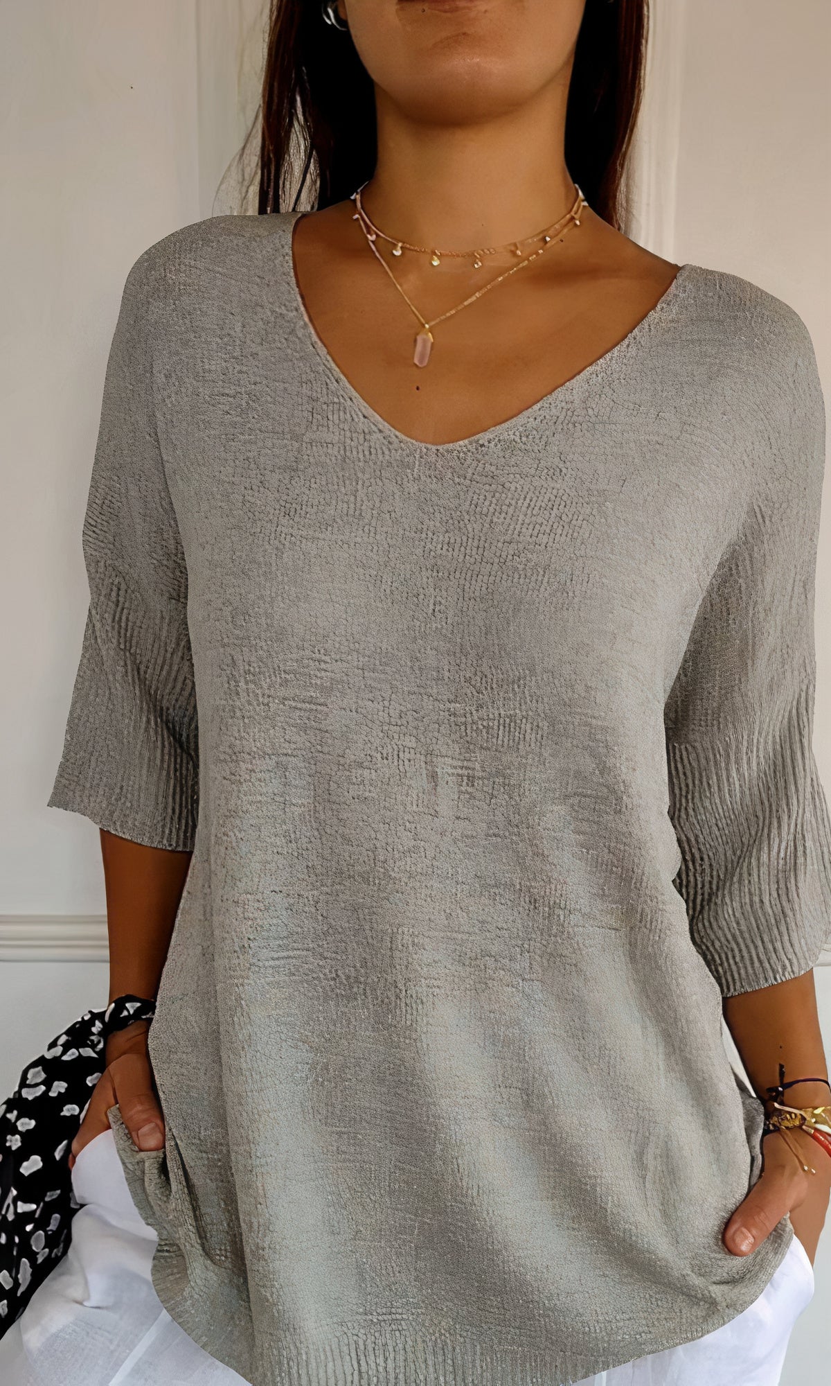 Women's Knitted V-Neck