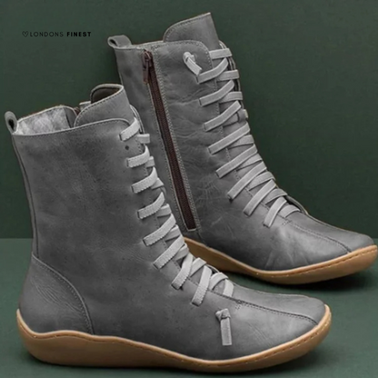 Women's Lace-Up Side Zip Boots