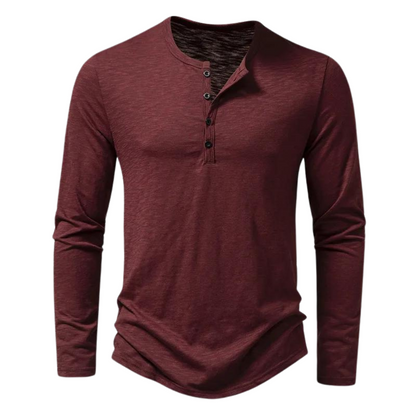 Men's Long-Sleeve Cotton T-Shirt - Fashinoza