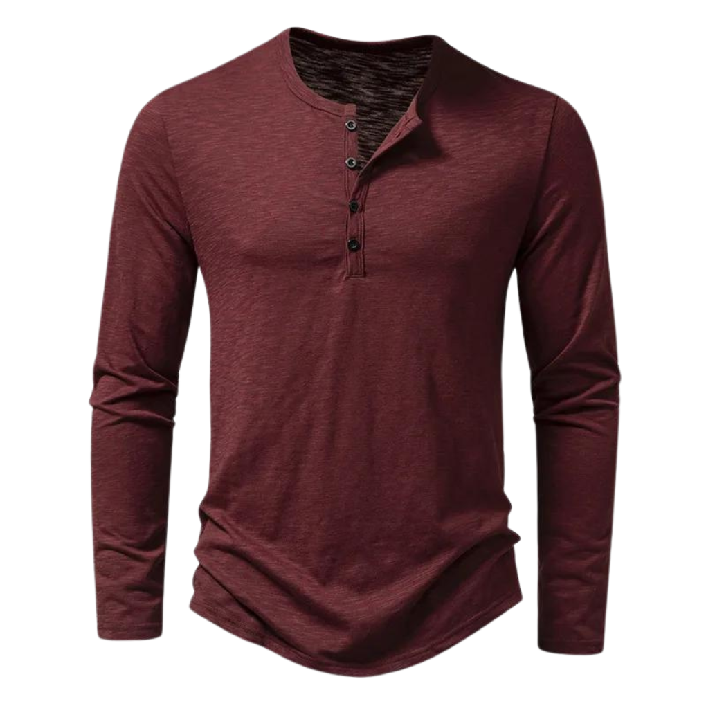 Men's Long-Sleeve Cotton T-Shirt Casual - Fashinoza