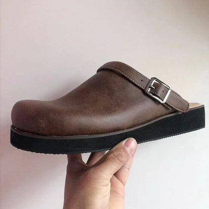 Brandon | Stylish Men’s Leather Slipper Clogs
