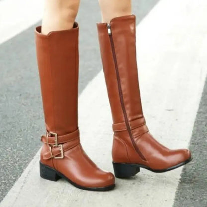 Women's Knee High Boots Comfortable Black Brown - 
Fashinoza