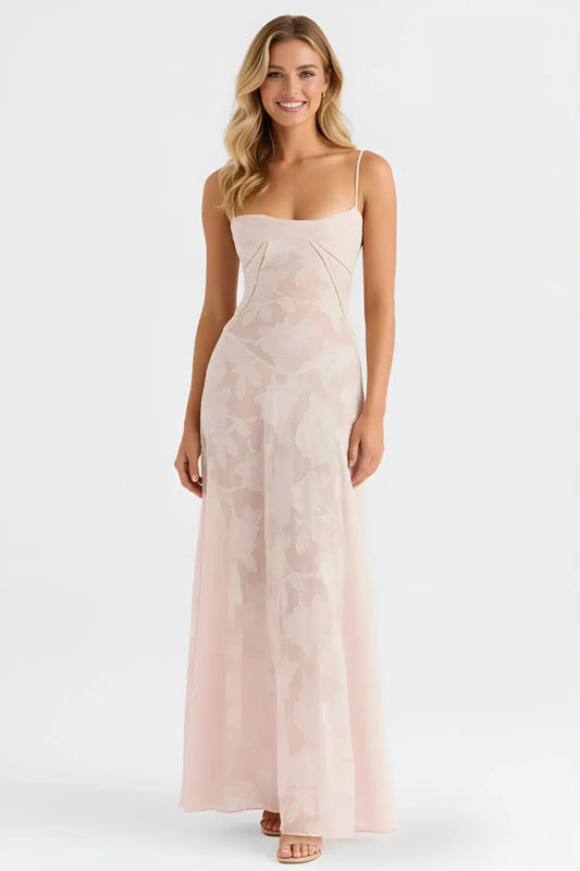 Women's Elegant Maxi Evening Dress - 
Fashinoza