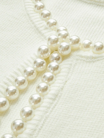 Elegant Pearl Trim Cardigan for Women – Stylish & Versatile Layering Piece 8