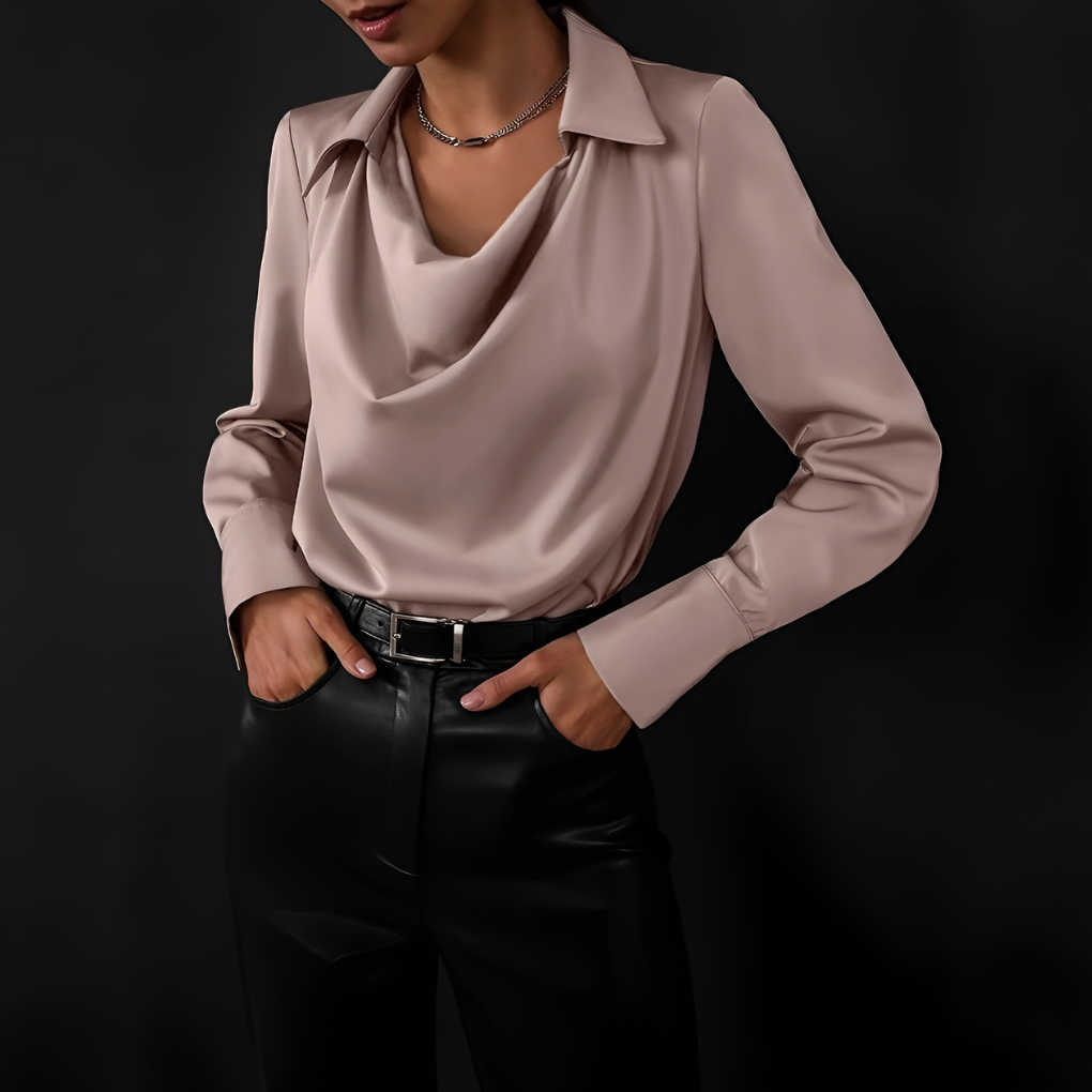 Women's Silk Blouse Elegant Style - Fashinoza