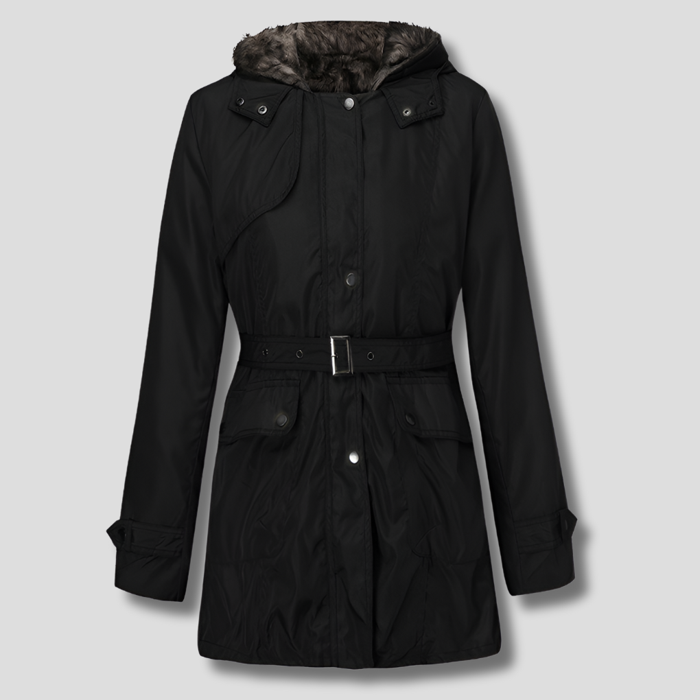 Women's Parka Coat Faux Fur Lining - Fashinoza