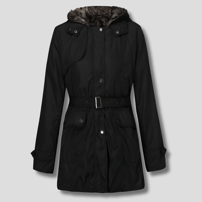 Women's Parka Coat Faux Fur Lining - Fashinoza