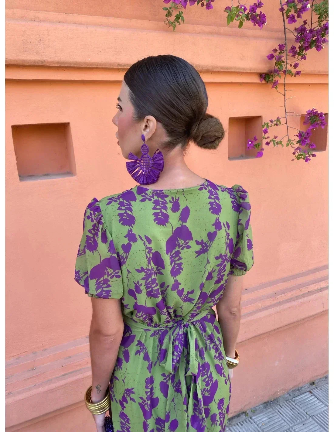 Women's Floral Print Short Sleeve Dress