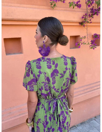 Women's Floral Print Short Sleeve Dress