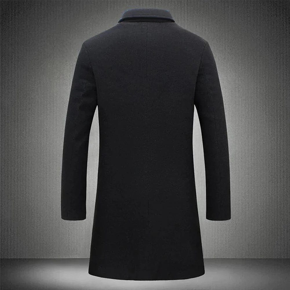 Men's Longline Button Front Winter Coat