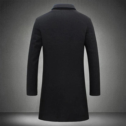 Men's Longline Button Front Winter Coat