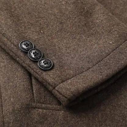 Men's Winter Coat Button Up With Pockets