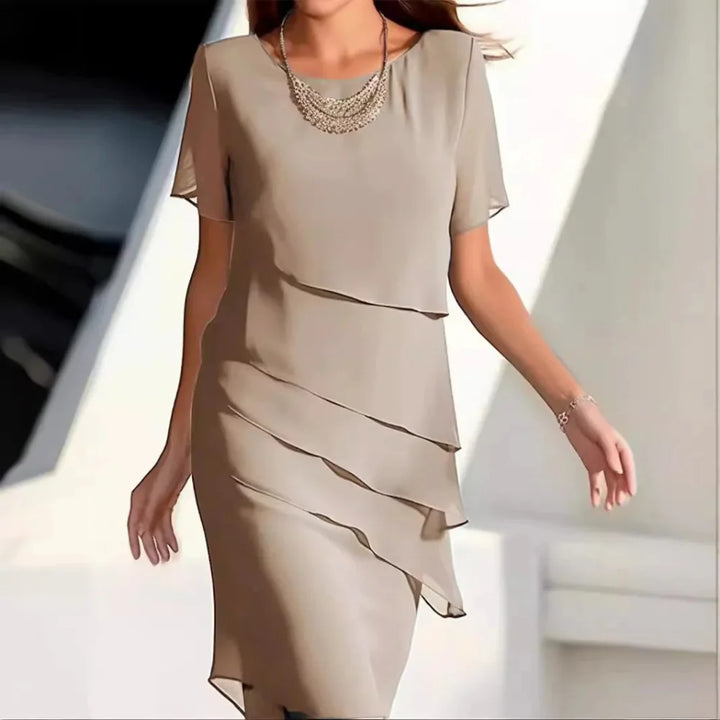 Women's Chiffon Midi Dress - Fashinoza