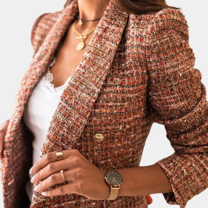 Women's Classic Check Blazer - Fashinoza