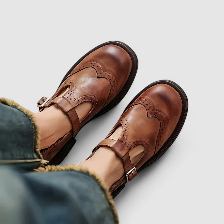 Ashley | Women Winter Buckle Strap Loafers
