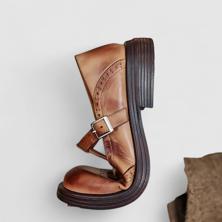 Ashley | Women Winter Buckle Strap Loafers