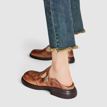Ashley | Women Winter Buckle Strap Loafers
