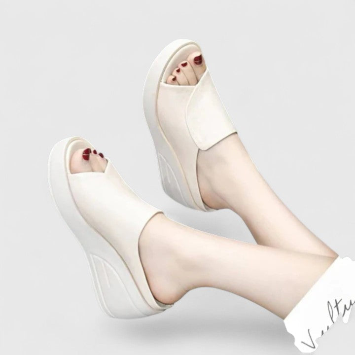 Women's Open-Toe Slip-On Platform Sandals