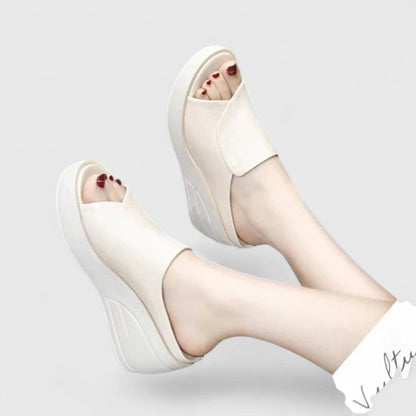 Women's Open-Toe Slip-On Platform Sandals