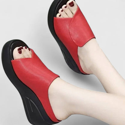 Women's Open-Toe Slip-On Platform Sandals