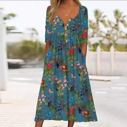 Women's Comfortable Casual Dress - 
Fashinoza