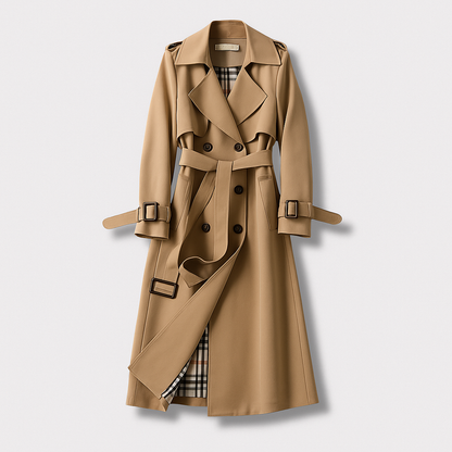 Emalie Women's Classic Trench Coat - 
Fashinoza