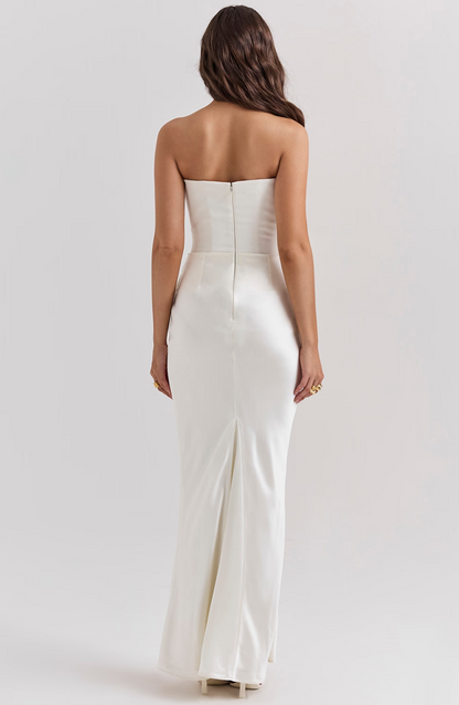 Women's Lace Strapless Evening Dress
