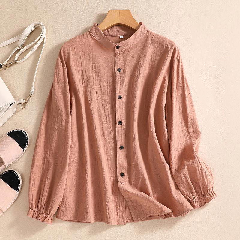 Women's Cotton Blend Tunic Blouse - 
Fashinoza