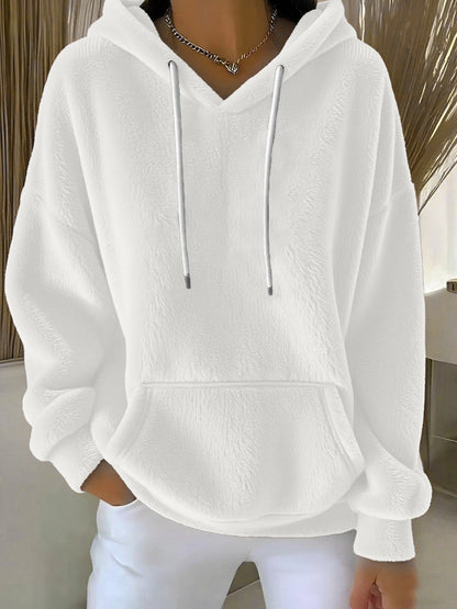 Women's Fleece Hoodie Pullover Kangaroo Pocket