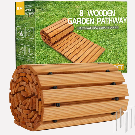 Wooden Garden Pathway Roll Out - Fashinoza