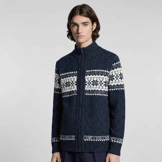 Men's Knitted Winter Cardigan - Fashinoza