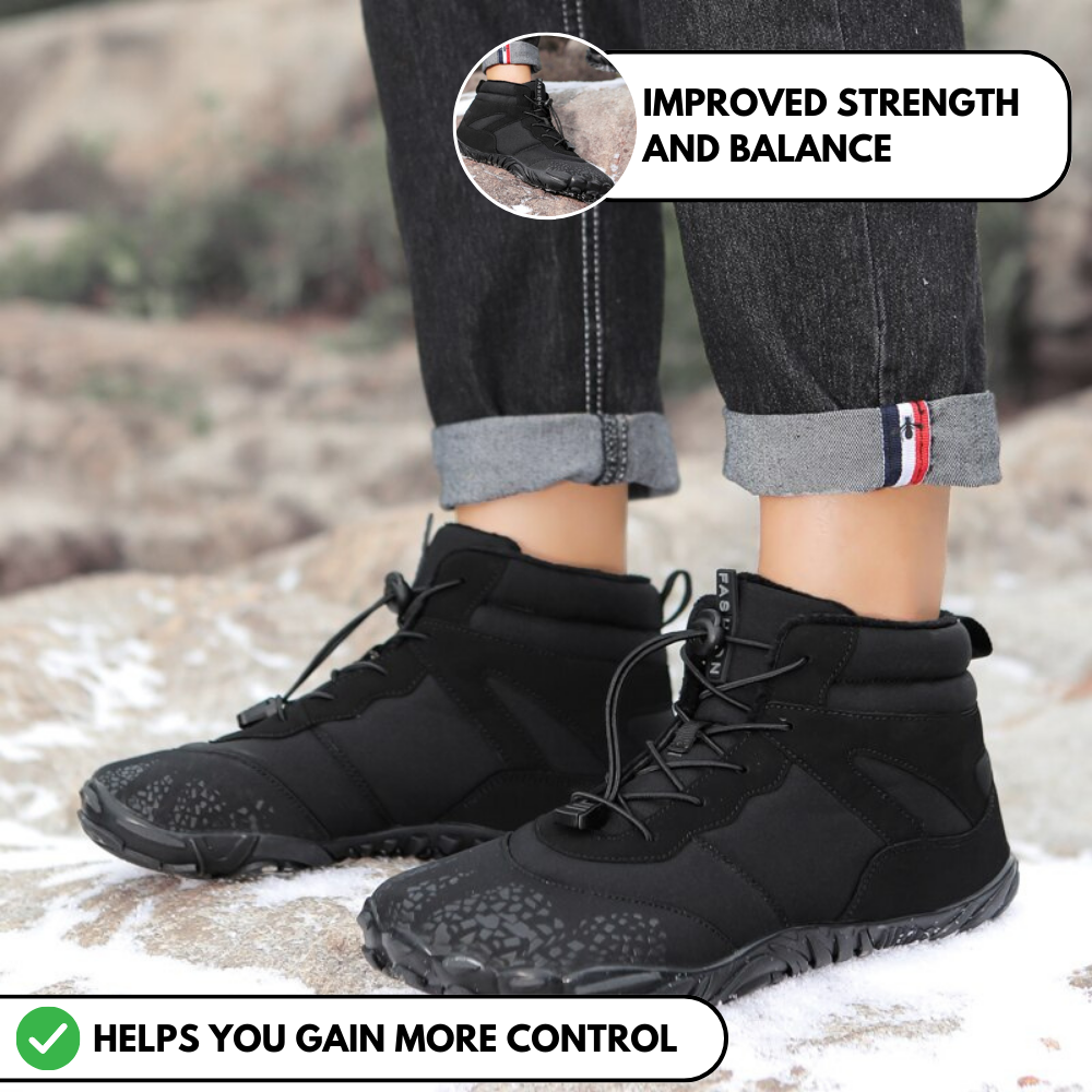 Waterproof Barefoot Shoes Non-Slip WinterFlex Black
