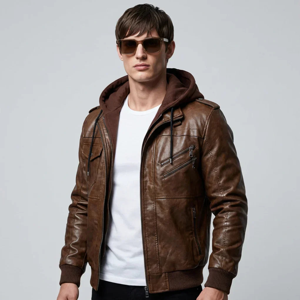 Men's Fur Collar Winter Coat - Fashinoza