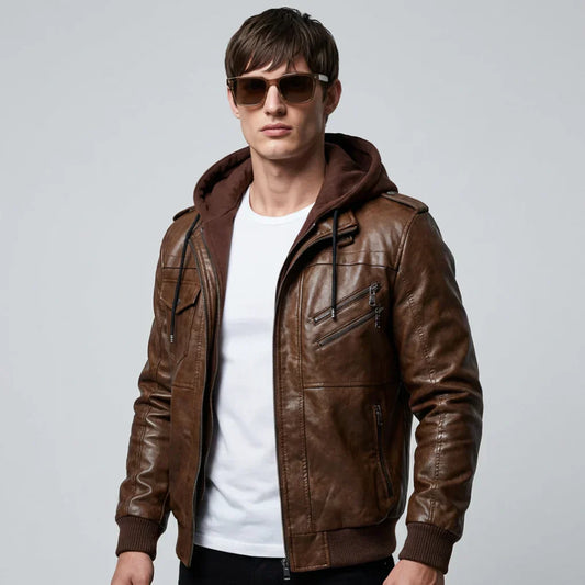 Men's Fur Collar Winter Coat - Fashinoza