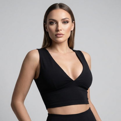 Women's Racerback Cropped Cutout Design - Fashinoza