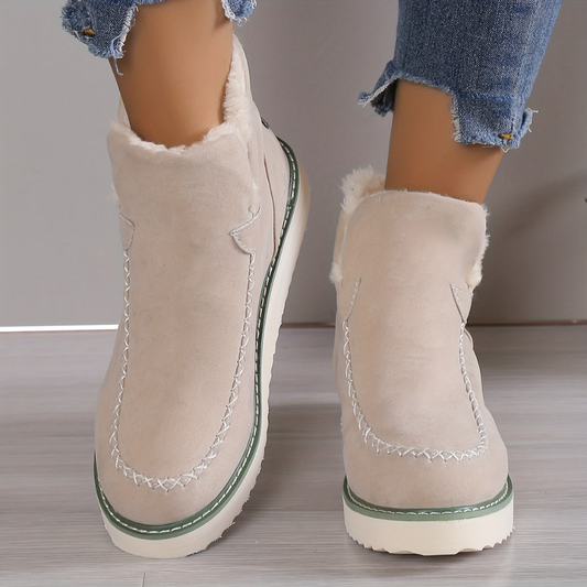 Women's Fur Lined Winter Boots - Fashinoza