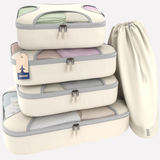 5 Piece Travel Packing Cubes Set - Fashinoza