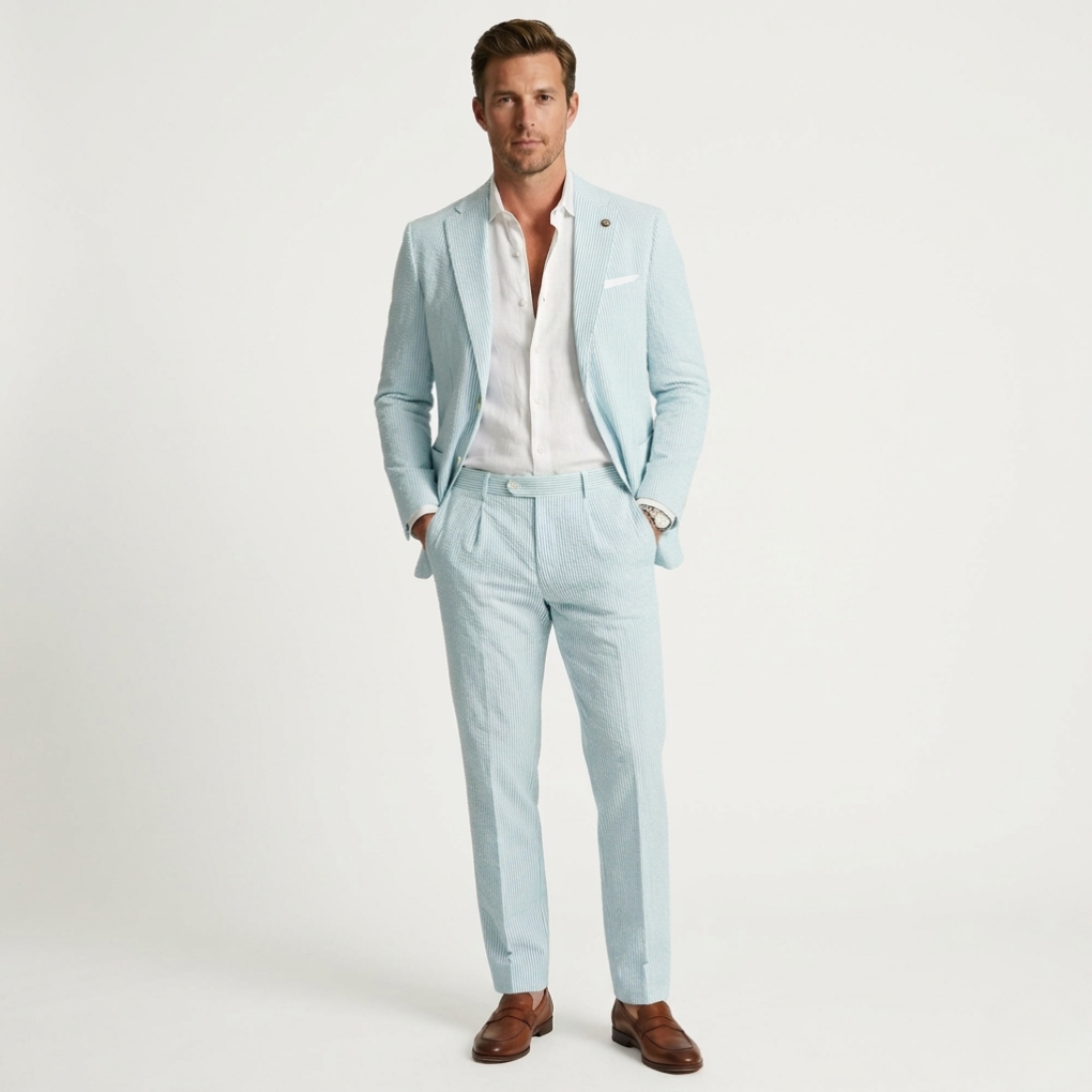 Men's Two-Piece Summer Suit - Fashinoza