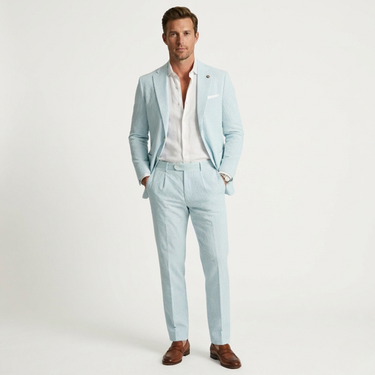 Men's Two-Piece Summer Suit - Fashinoza