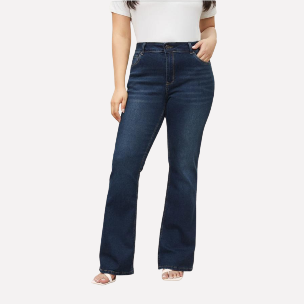 Women's High-Waisted Straight Leg Jeans Casual Cropped