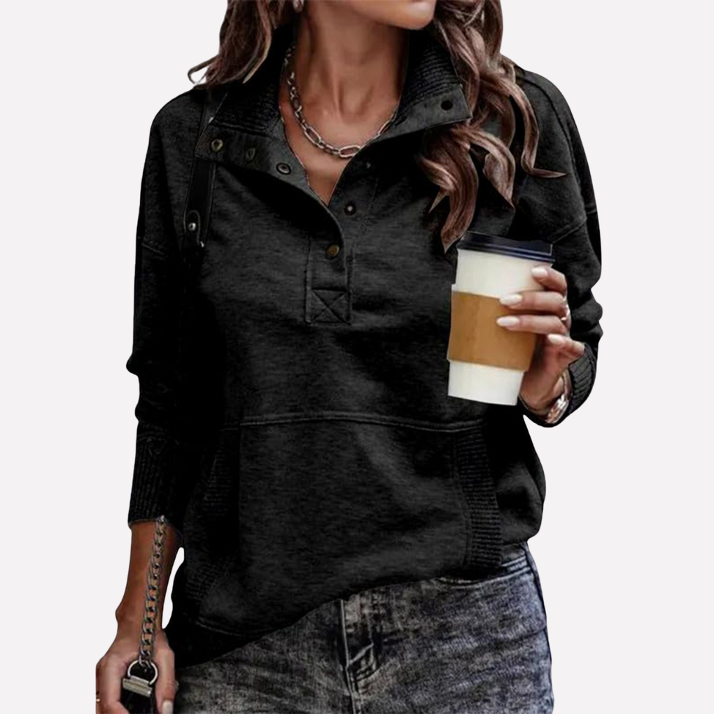 Women's Long-Sleeve Crew Neck Sweatshirt Casual