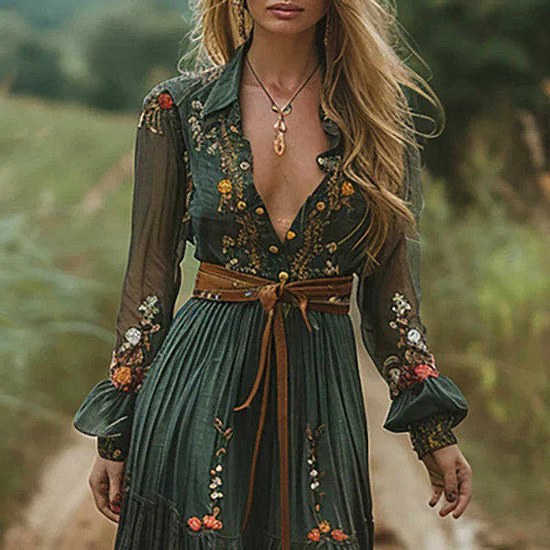Women's Bohemian Floral Dress