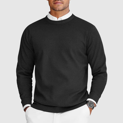 Textured Crewneck Knit Sweater