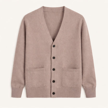 Men's 100% Cashmere Cardigan - Fashinoza
