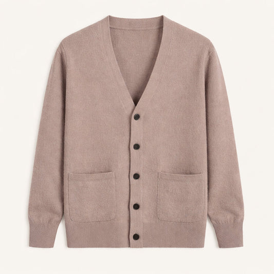 Men's 100% Cashmere Cardigan - Fashinoza