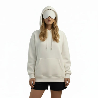 Airplane Mode Hoodie with Built-In Eye Mask